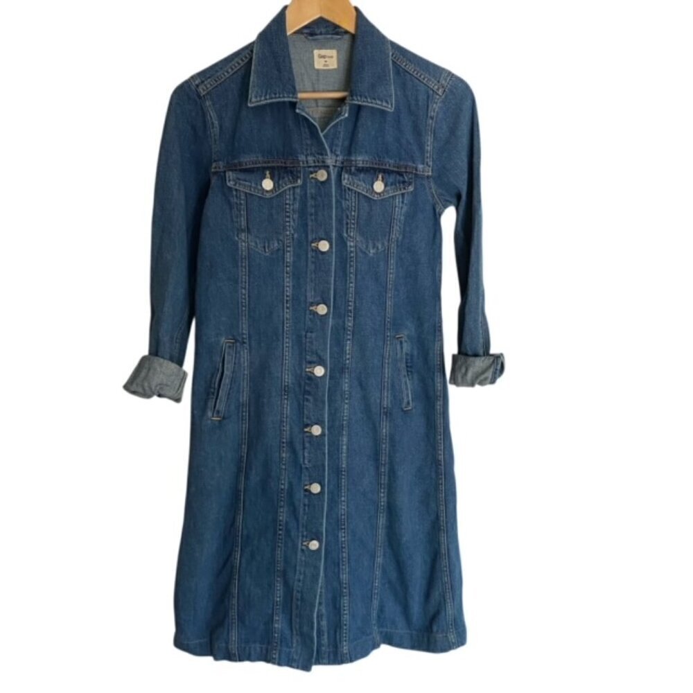 Gap Denim Button Down Dress XSmall